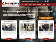 Tablet Screenshot of cornerstonemechanical.com